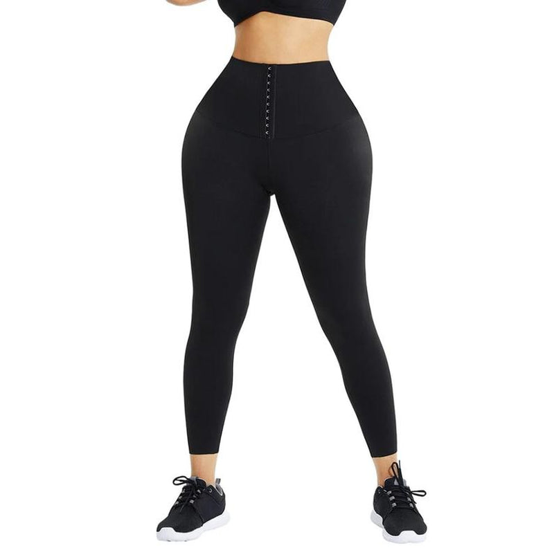 HIGH LEVEL HL Women Shapewear High Waisted Leggings Tummy Control Waist Trainer Shaper with Front Closure, Polyester Spandex